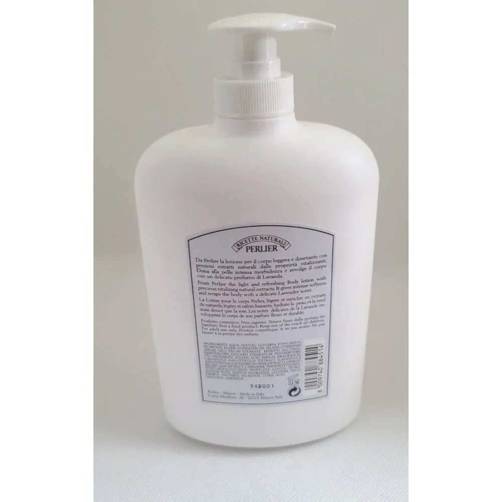 Perlier Natural Recipe Lavender Lotion Bath Shower Gel Set 16.9oz Made in Italy